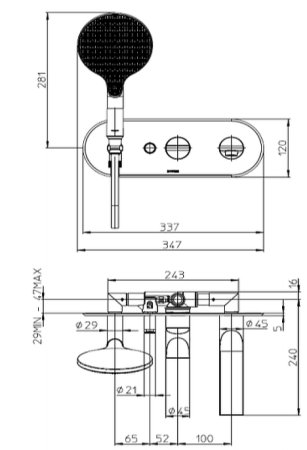 Смеситель для ванны Bossini Apice Z00557.030 Хром 