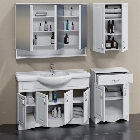 Тумба напольная Санта Верона 120 с умывальником Классик 120 