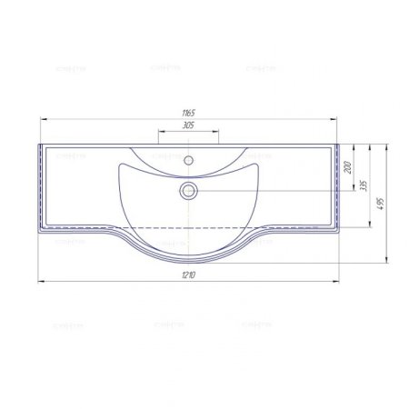 Тумба напольная Санта Верона 120 с умывальником Классик 120 