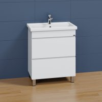 Тумба Санта Марс 70 напольная 2 ящика с умывальником Фостер 70