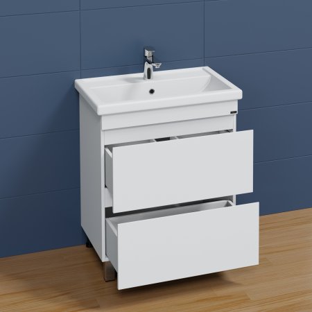 Тумба Санта Марс 70 напольная 2 ящика с умывальником Фостер 70 