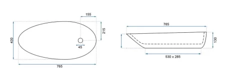 Раковина 76,5х43 см Rea Greta REA-U1500 