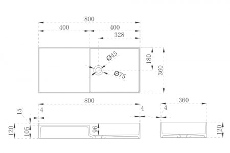 Раковина подвесная ABBER Stein AS2648 белая матовая 