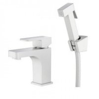 Смеситель для раковины Kaiser Sonat 34088-4 с гигиеническим душем Белый Смеситель для раковины Kaiser Sonat 34088-4 с гигиеническим душем Белый