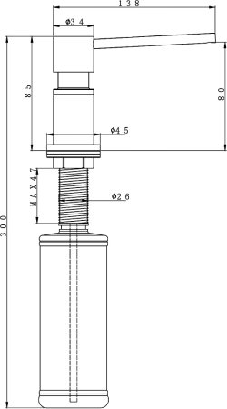 Дозатор Paulmark Kraft D003-NI никель 