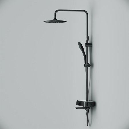 Душевая система AM.PM Inspire V2.0 F0750A522 с термостатом Черная матовая 
