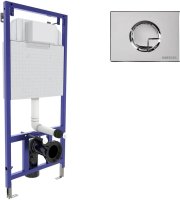 Инсталляция Berges Novum 040223 для унитаза с клавишей смыва Хром