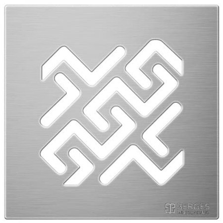 Душевой трап Berges Zentrum Antik 150x150 090365 с решеткой Хром матовый 