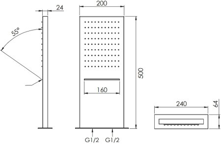 Верхний душ Remer 350SSCAX Хром 