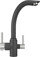Смеситель Granula GR-2304 для кухонной мойки, графит