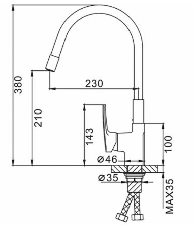Смеситель для кухни Frap F4453-03 Белый 