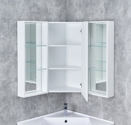 Зеркальный шкаф Aquaton Кантара 42 1A205702ANW70 угловой Дуб полярный 