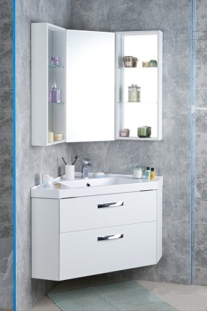 Зеркальный шкаф Aquaton Кантара 42 1A205702ANW70 угловой Дуб полярный 