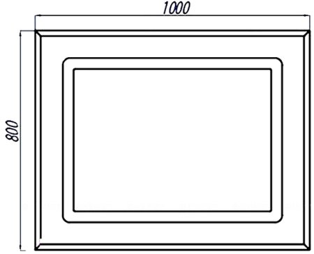 Зеркало Aquaton Римини 100 1A136902RN010 с подсветкой с сенсорным выключателем с подогревом 