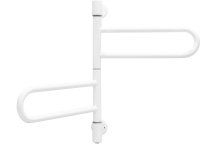 Полотенцесушитель электрический поворотный Energy U chrome G2K белый матовый, скрытое/наружное подключение, 540мм х 400мм