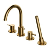 Смеситель Omnires Y Y1232GLB для ванны с душем золото на борт ванны