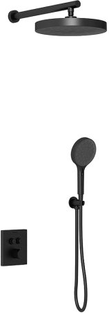 Душевая система Vincea Inspire VSFW-3I21T2MB с термостатом Черная матовая 