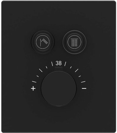 Душевая система Vincea Inspire VSFW-3I21T2MB с термостатом Черная матовая 
