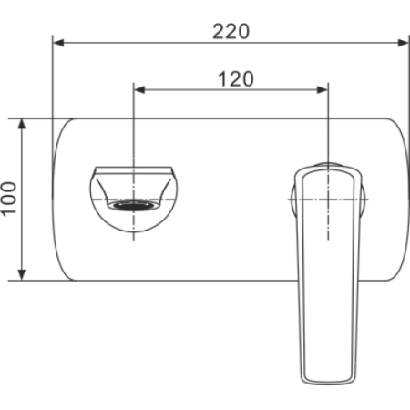 Смеситель для раковины встраиваемый Rose R13H R1341H, черный 