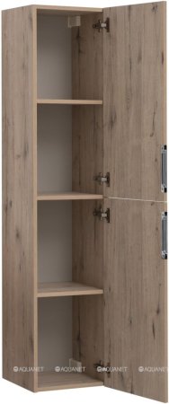 Пенал Aquanet Алвита New 35 дуб веллингтон белый 