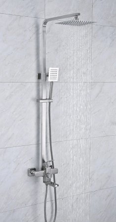 Душевая штанга Melana Cubo F610206 Сатин 