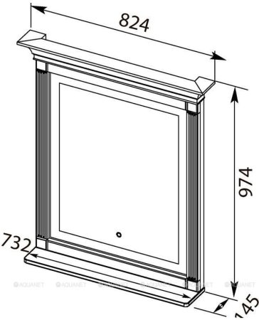 Зеркало Aquanet Селена 90 белый/серебро 