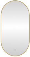 Зеркало с подсветкой LED Fixsen FX-3090G овальное 50х90 см, золотой сатин Зеркало с подсветкой LED Fixsen FX-3090G овальное 50х90 см, золотой сатин