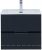 Тумба с раковиной Aquanet Алвита New 60 2 ящика, антрацит 