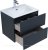 Тумба с раковиной Aquanet Алвита New 60 2 ящика, антрацит 