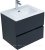 Тумба с раковиной Aquanet Алвита New 60 2 ящика, антрацит 