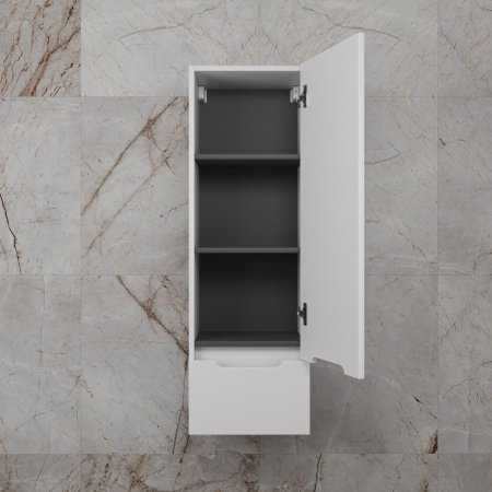 Колонна подвесная Style Line "Матис" 36 см, 1 ящик, Белый матовый, PLUS, ЭМАЛЬ 