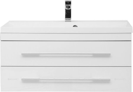 Тумба с раковиной Aquanet Верона NEW 90 белый (подвесная 2 ящика) 