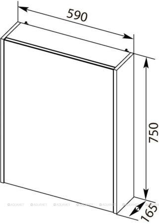Зеркало-шкаф Aquanet Палермо 60 белый 