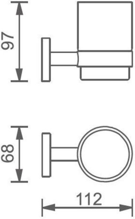 Стакан Aquanet 4584MB черный 