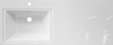 Тумба с раковиной Эстет Dallas Luxe 130 подвесная, 1 ящик, под стиральную машину, L 