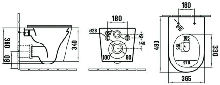 Унитаз Azario Atrio AZ-2330 подвесной Белый с сиденьем Микролифт 