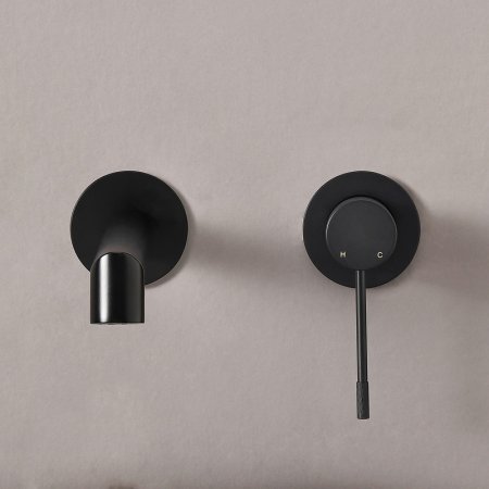 Смеситель для раковины Vincea Desire VBFW-1D1MB Черный матовый 