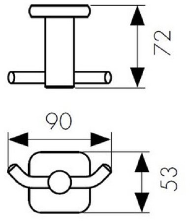 Двойной крючок Kaiser KH-4702 Бронза 