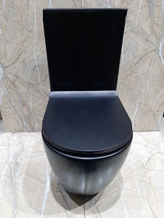 Унитаз-компакт CeramaLux 2166-1 черный матовый 