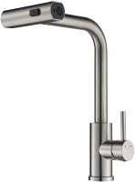 Смеситель для кухни с мультифункциональным изливом Shevanik S263L, сатин