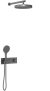 Душевая система Vincea Inspire VSFW-422TI2GM с термостатом Вороненая сталь 