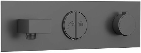 Душевая система Vincea Inspire VSFW-422TI2GM с термостатом Вороненая сталь 