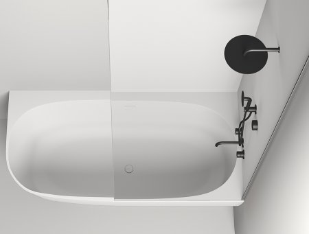 Ванна из искусственного камня Salini Sofia Corner R 170х85 102514G Белая глянцевая 