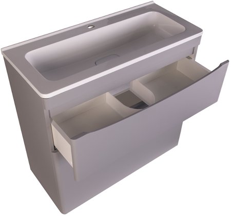 Тумба под раковину Style Line Бергамо 80 СС-00002315 Серая антискрейтч 