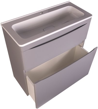 Тумба под раковину Style Line Бергамо 80 СС-00002315 Серая антискрейтч 