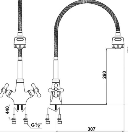 Смесители для кухни Timo Aviator 0076F хром 