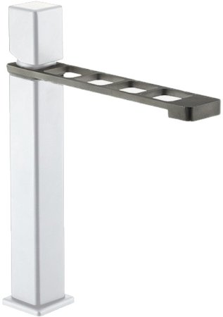 Смеситель для раковины Webert ONE-X OX830402741, белый/сталь 