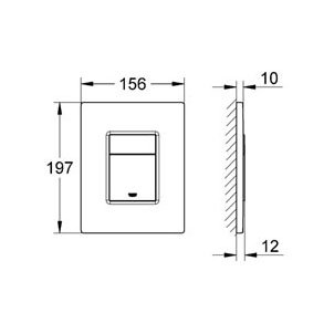 Кнопка смыва Grohe Skate Cosmopolitan 38732SH0 белая 