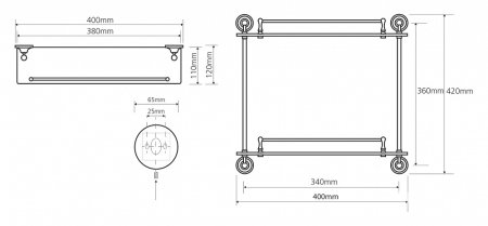Полка Bemeta Retro 144102127 