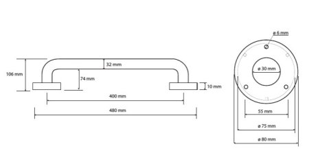 Поручень Bemeta Help program 301100402 